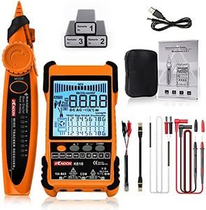 KKnoon Network Cable Tester - Multifunction Network Cable Tester for CAT5/CAT6,Ethernet Cable Tester with Multimeter,Poe Circuit Tester,Test Fault Distance Location and Length Measurement