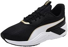 PUMA Women's Lex Training Shoe, Black/Team Gold/Beige, US 9.5