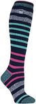 HEAT HOLDERS Lite - Ladies Thin Extra Long Knee High 1.6 TOG Patterned Winter Warm Thermal Socks (4-8 UK, Broughton)