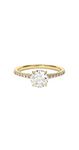 Saasvi Jewels 925 Sterling Silver Gold Plated Round Brilliant Diamond Zirconia Solitaire Ring For Women & Girls (Yellow Gold, 12)