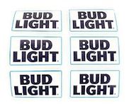 6 Bud Light Vinyl Logo Decals Stick
