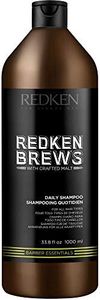 Redken Brews Shampoo, Daily Shampoo For Men, Lightweight Cleanser For All Hair Types,With Protein, Moisturizing, Essentials for Men, Perfect for Suitcase or Gym, 1000 ML