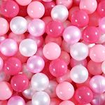 GUESVOT Ball Pit Balls Plastic Balls for Ball Pit BPA Free Plastic Balls Crush and Smash Proof Balls 100pcs 2.2" Set for Toddlers for Play Tent Tunnel (Pink+Red+White)