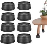 Coptiner 8 PCS Adjustable Furniture Risers Heavy Duty Stackable Bed Risers with Rubber Pads 1.5" 3" 4.5" 6" Lift Height Space Table Chair Sofa Riser Furniture Lift Pads Support Up to 1000kg