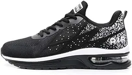 GANNOU Women's Air Athletic Running Shoes Fashion Sport Gym Jogging Tennis Fitness Sneaker Black 8 B(M) US