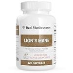 Lions Mane Brain and Focus Supplements - Mushroom Powder Extract Capsules - Non GMO and Gluten Free Supplement for Better Cognitive Health (120ct)