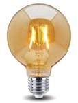 Retro Vintage LED 2w Globe Edison Style Filament Bulb Smoked Gold Glass G95 E27 Edison Screw