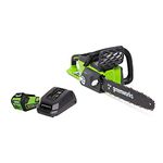 Greenworks 40V 16-inch Cordless Chainsaw, 4.0 Ah Battery and Charger Included 2000800