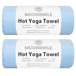 MOONSMILE 2 Pack Hot Yoga Mat Towels for Hot Yoga Non Slip,Ultra-Absorbent,Yoga Essentials for Women and Men,Soft Suede Microfiber Hot Yoga Mat Towels, Pilates Towels