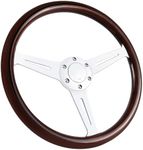 QYMOPAY 14" Woodgrain Racing Steeri