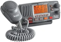 Cobra MR F77B GPS Fixed Mount VHF Marine Radio – 25 Watt VHF, Built-In GPS Receiver, Submersible, LCD Display, Noise Cancelling Mic, NOAA Weather, Signal Strength Meter, Scan Channels, Black/Grey