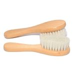 2 Pack Natural Super-soft Wool Bristles Facial Cleansing Brush, Wood Handle Face Brush Cleanser Skin Care Exfoliating Scrub Brush.