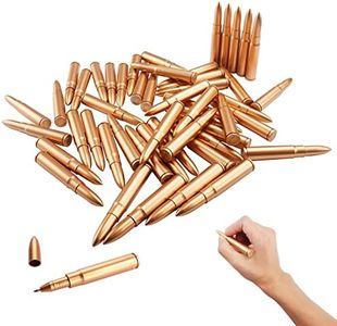 Exasinine 50 Pcs Bullet Shaped Ballpoint Pens Novelty Pens for Student, Party Favor