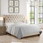 Platform Bed With Button Tufted