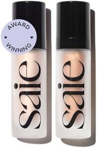 Saie Glowy Super Gel Duo - Illuminating Makeup Primer + All-Over Liquid Highlighter Gel for Dewy, Glass Skin - Vegan Skin Care Infused Glow Serum with Squalane Oil - Sunglow + Starglow (1 Oz, 2 Pack)