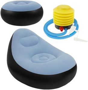 RdjEokf Inflatable Leisure Sofa Convenient, Portable Blow up Couch, Foldable Flocking Air Sofa Inflatable Chair, Blow up Couches, for Home Garden Camping Travel (Blue)