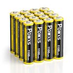 POWXS AAA Rechargeable Batteries 16 Counts 1100mAh Rechargeable AAA Batteries 1.2V NiMH Triple AAA Batteries Rechargeable - 1300 Cycles Precharged Rechargeable Batteries