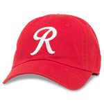 American Needle Ballpark 3 Curved Brim Patch Baseball Hat, Seattle Rainiers, Red/White (43027A-SER)