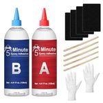 WAN2TLK 5 Minute Epoxy Glue, 250ml Epoxy Resin Glue Kit, High Viscosity Fast Curing Clear 2 Part Epoxy Glue for Wood, Metal, Glass, Ceramics, Concrete, Carbon Fiber, etc