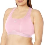 adidas Women's Standard Training Medium Support Good Level Sport Bra Padded, Clear Pink, Large DD