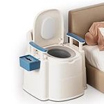 AKIMRABY Bedside Commode, Upgraded 