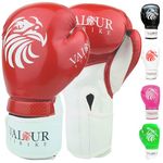 Valour Strike Boxing Gloves for Men Women Ladies | Set Ounce 16oz 14oz 12oz 10oz 8oz For Pro Sparring Kickboxing MMA Muay Thai or Boxercise Training Workout | Red Paw™