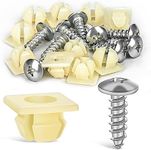 GOOACC License Plate Screw Kit, Stainless Steel Screws with Nylon Nuts for Fastening Front and Back License Plates on Cars, SUVs, Trucks 3907444 15614745 4755299 (Set of 10)