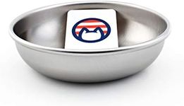 Stainless Steel Cat Bowl for Food & Water by Americat – Made in USA – Dishwasher Safe, Human Grade, Whisker Friendly Dish (1 Bowl)