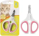 Pet Nail Clippers, OneCut New Upgrade Version Cat & Kitten Claw Nail Clippers for Trimming, Professional Pet Nail Clippers Best for a Cat, Puppy, Kitten & Small Dog (Pink)