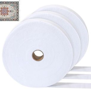 HexaHive 2 1/4 Inch Jelly Roll Batting Strips for Rugs Total 150 Yards, 3 Rolls Polyester Blend Batting on a Roll for Quilting, Throw Rugs, Fabric Tube Maker Needle Punched Maker Tool