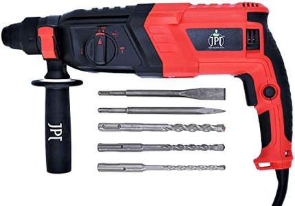Jpt -26H Sds-Plus 26Mm Pro Heavy Rotary Hammer | 1050W | 1200 Rpm | 3.0 Joules | 4900 Bpm | 4 Functions | Ss Depth Gauge | Auxiliary Handle | Forward & Reverse - Black