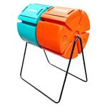 Spintech Polyethylene Twin Drum Composter – Portable, Durable, and Easy-to-Use Compost Bin for Efficient Waste Management (30+30 (60 LTR))