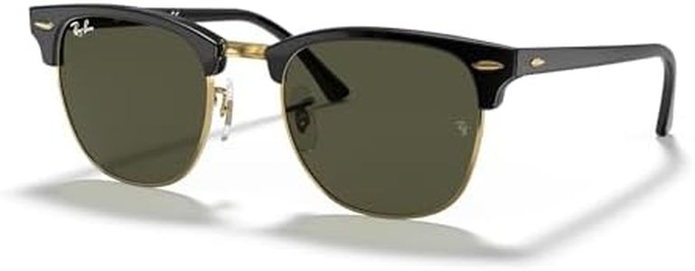 Ray-Ban RB3016 W0365 51MM Black On Gold/G-15 Green Square Sunglasses for Men for Women