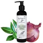 Inji Organics Onion Bhringraj Hairfall Control Shampoo | Reduce Hair Damage | Rosemary, Pro-Vitamin B5 | Sulphate Free, Paraben Free | 200ml