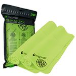 FROGG TOGGS Chilly Pad Cooling Towels, 2 Pack, 33" x 13", Lime - 2 Pack, 2 Pack, 33" x 13"