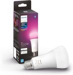 Philips Hue White and Colour Ambiance 16W Equivalent 100W A19 Base E26 LED Smart Bulb, Colour Changing, Bluetooth & Zigbee compatible, voice activated with Alexa, Music Sync