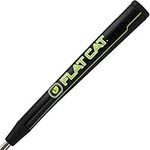 Flat Cat Tak Putter Grip, Mens Standard, Black-Lime