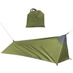 illuevagrun 500 g Ultra Light 1 Person Camping Tent Army Green 220 x 70 x 60/35 cm Practical Pop-Up Tent for Trekking Camping Backpacking Travel Adventure and Camping Trips with Mosquito Net