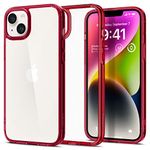 Spigen Case for iPhone 14 Plus Case: Ultra Hybrid [Military-Grade Protection], [Anti-Yellowing], Slim and Lightweight for iPhone 14 Plus Case - Red Crystal