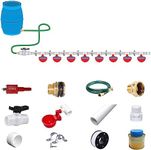 Automatic Chicken Watering System with PVC Pipe (Real Complete Set Pipeline) - 1/2" PVC Tee Fittings & PVC Pipe & Garden Hose Connect to Water Tank, Automatic Poultry Waterer Feeder Kit