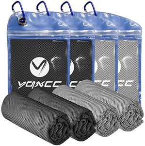 YQXCC 4 Pack Cooling Towel (40"x12") Cool Cold Towel for Neck, Microfiber Ice Towel, Soft Breathable Chilly Towel for Yoga, Golf, Gym, Camping