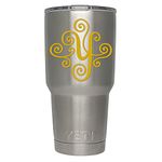 ViaVinyl Monogram die cut decal/sticker. CLICK FOR COLOR/LETTER OPTIONS. AVAILABLE IN FOUR COLORS AND ALL LETTERS A-Z! Great for windows, Yeti and RTIC tumblers, Macbooks and more! (Letter "Y", Gold)