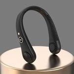 Gesto Portable Neck Fan Rechargeable – Hands-Free Neck Fan for Summer With 1500 mAh Battery & Display | 5-Speed 360° Airflow, USB Charging Personal Fan for Home, Kitchen, Gym, Travel, Running -Black