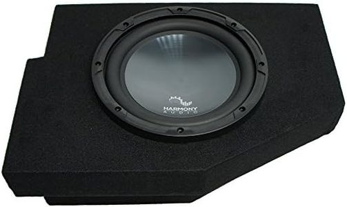 Harmony Audio Bundle Compatible with 2002-2015 Dodge Ram Quad/Crew Truck HA-R104 Single 10" Custom Loaded Sub Box Enclosure