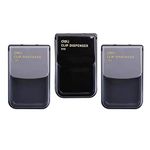 deli W988 Essential Series Square Magnetic Transparent Clip Dispenser, 3pcs