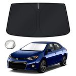 Bestview Windshield Sun Shade Compatible with 2014-2019 Toyo-ta Corolla, Front Window Sunshade Sun Visor Protective Film Blocks UV Heat, Foldable 2-Layer 210T Material