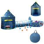 CestMall Play Tents for Girls Boys, 3 in 1 Kids Play Tent with House Tent Ball Pool Tunnel, Children's Pop Up Tent House Palace Tent Game Tent with Carry Bag for Boys Girls Toddlers Indoor & Outdoor