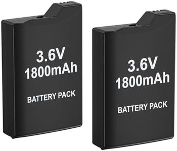DGBOSEN 2PCS Battery for PSP, 3.6v 1800mAh Rechargeable Replacement Batteries Replacement for Sony PSP 1000 1001, PSP-110 (1002, 1003, 1004, 1005, 1006, 1007, 1008, 1010), PSP Fat Console