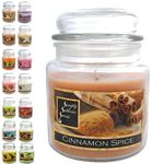 SIMPLY SUBLIME SCENTS - Luxury Scented Candle - Exceptional Fragrance Oil - Medium Glass Jar, Up to 76 Hours - Clever Wax Formula For a Long, Clean & Even Burn - Cinnamon Spice - Cotton Wick