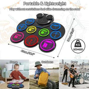 CNAPXAIA 9-Pad Electric Drum Kit – Portable Digital Drum Set